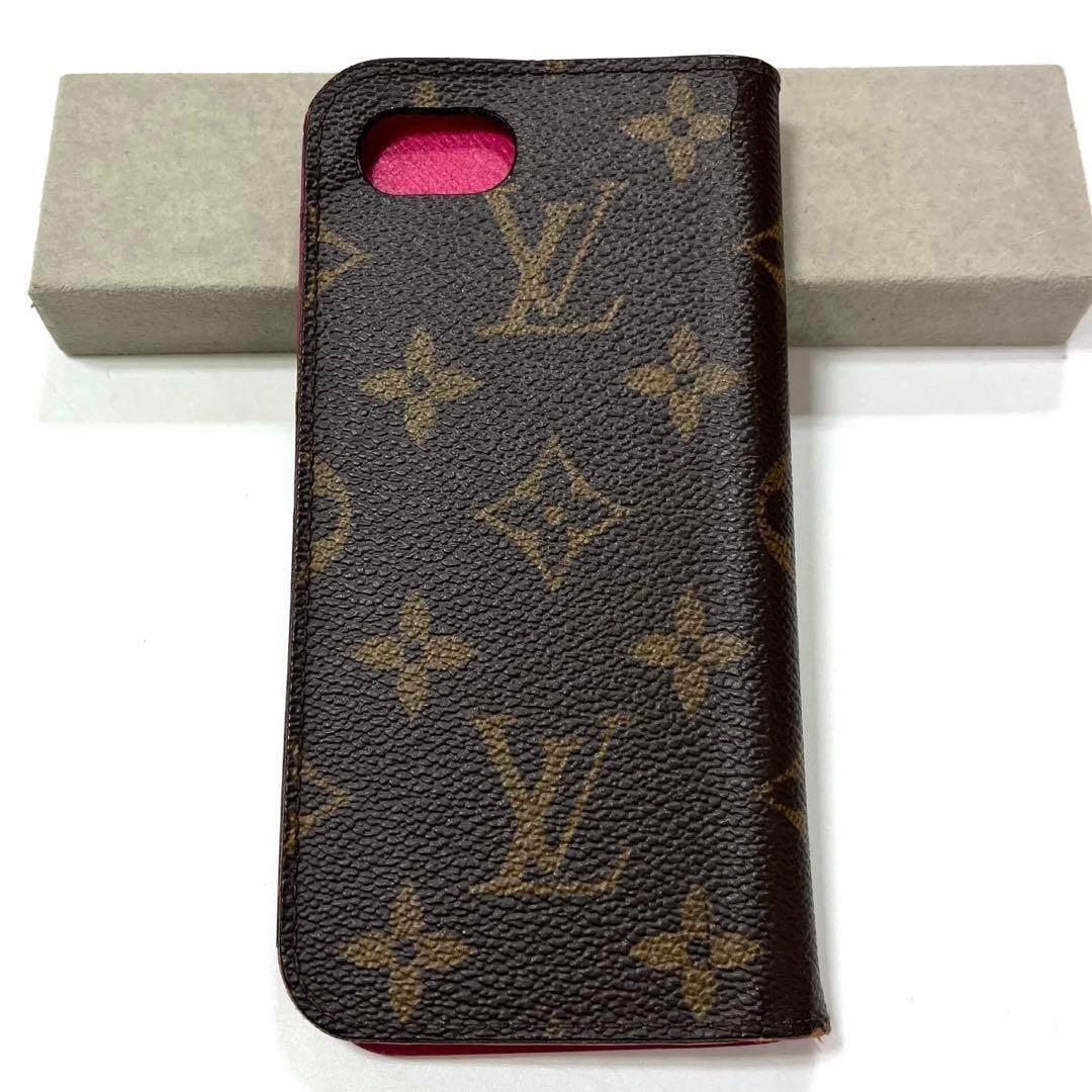 【正規品】ルイヴィトン　モノグラム　フォリオ　iPhone8 手帳型カバー