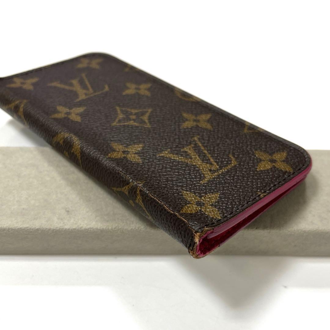 【正規品】ルイヴィトン　モノグラム　フォリオ　iPhone8 手帳型カバー