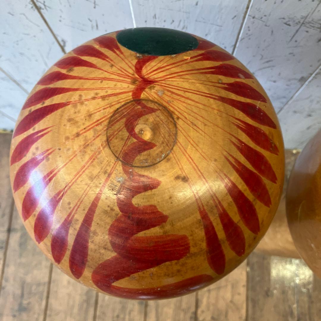 昭和レトロ 木製 大型こけし 小芥子 伝統工芸 工芸品 民芸品 置物セット ペア