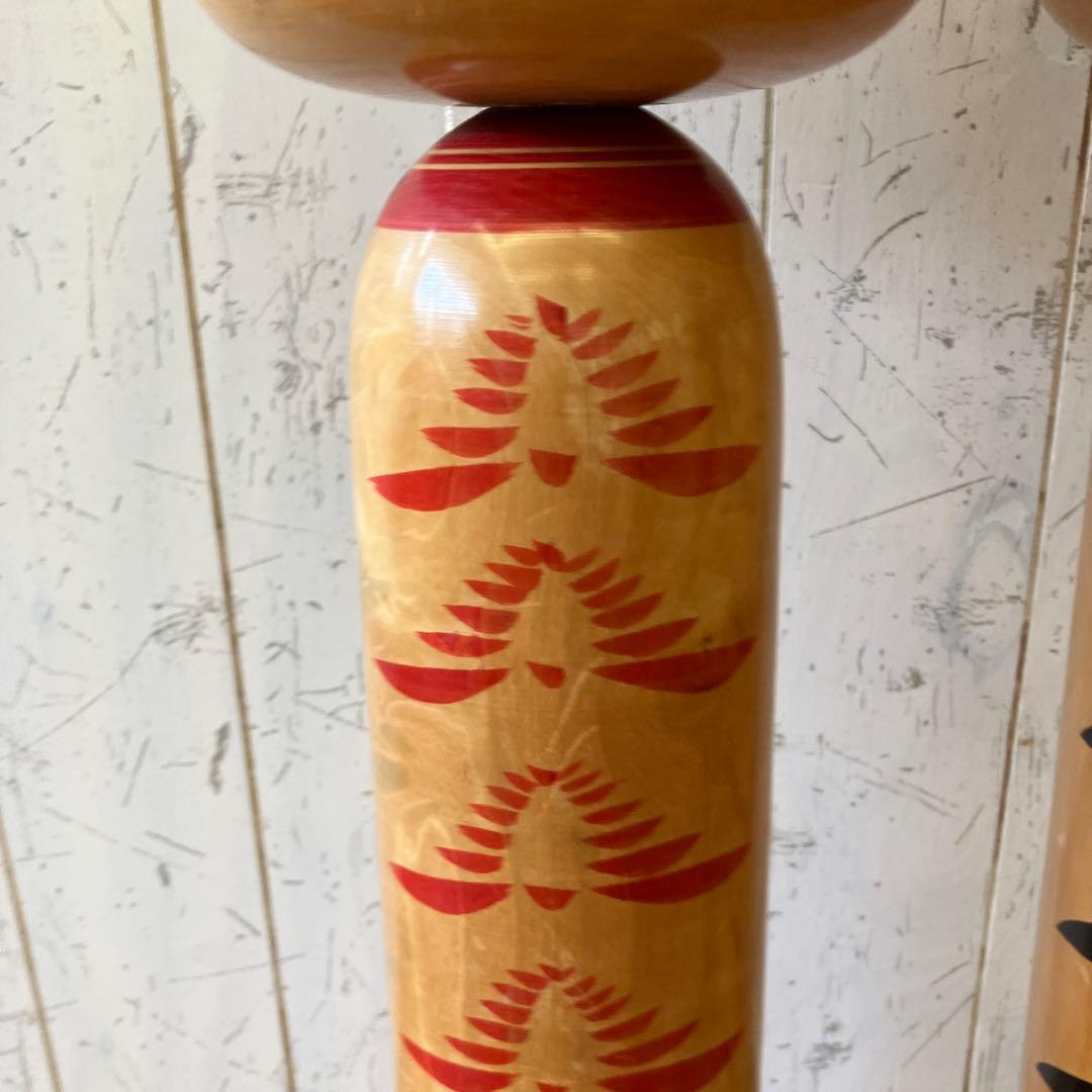 昭和レトロ 木製 大型こけし 小芥子 伝統工芸 工芸品 民芸品 置物セット ペア