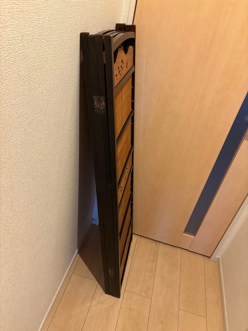 ビンテージ　竹簾屏風　すだれ　衝立　透かし彫り　パーテーション　間仕切り　古道具