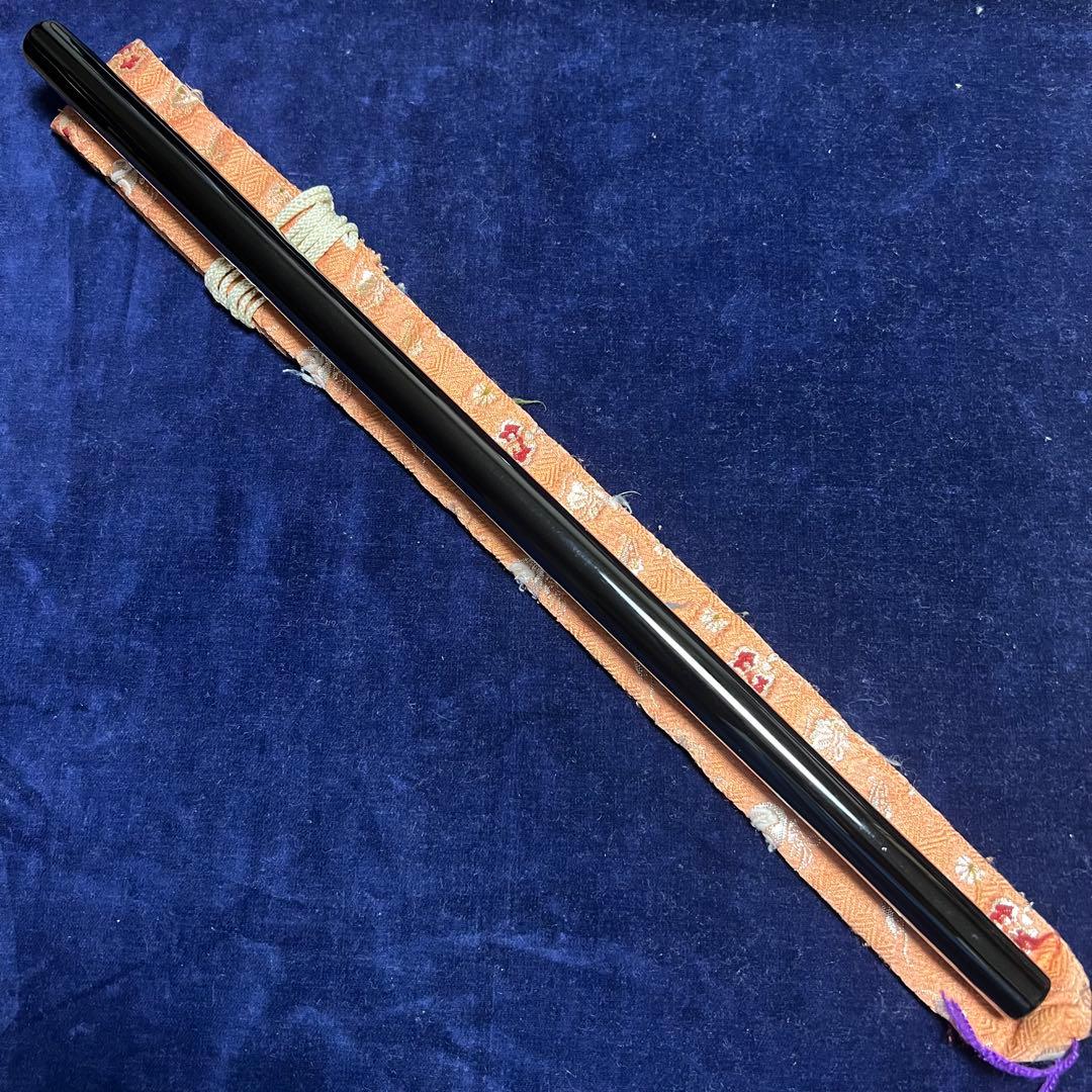 篠笛丸山 5本調子 唄物 黒漆塗 笛袋付