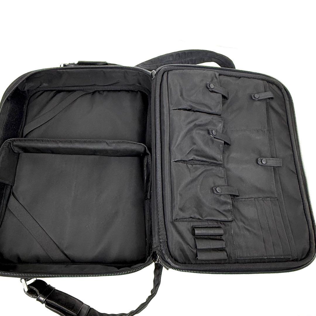 PRADA ビジネスバッグ 2way テスートナイロン レザー 三角ロゴ 黒