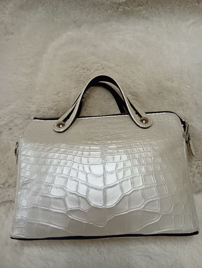 JRA ホワイト クロコダイル ハンドバッグ