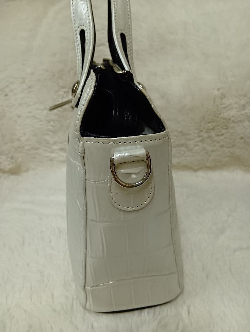 JRA ホワイト クロコダイル ハンドバッグ