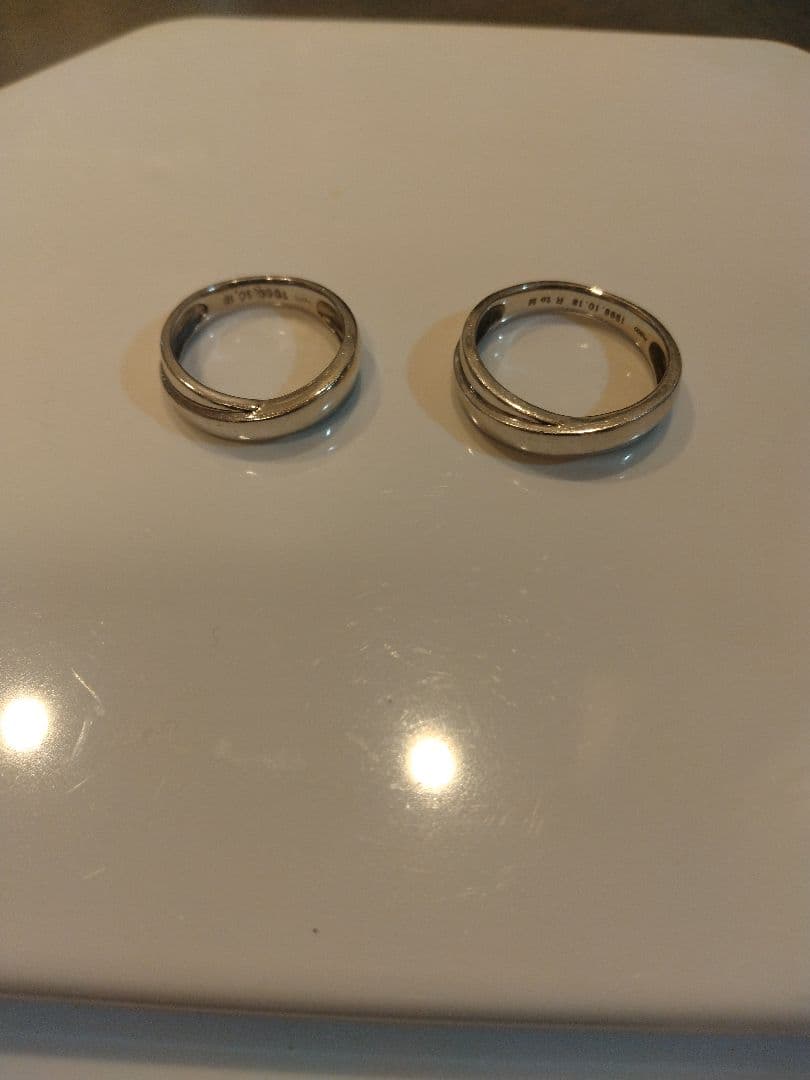 PT900　ペアリングシンプルリング 2個セット 9.0g