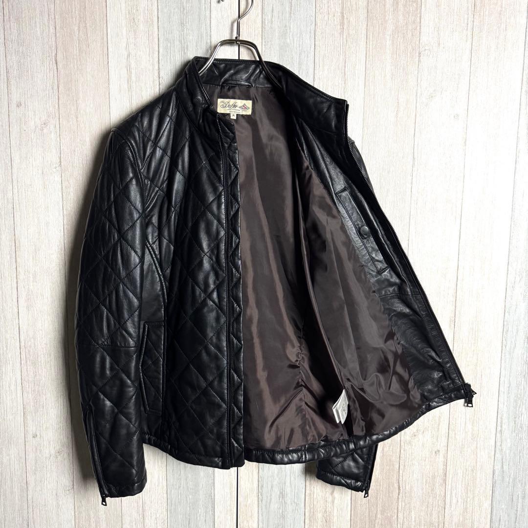 2467【希少・美品】ダファー キルティング ラムナッパ レザージャケット