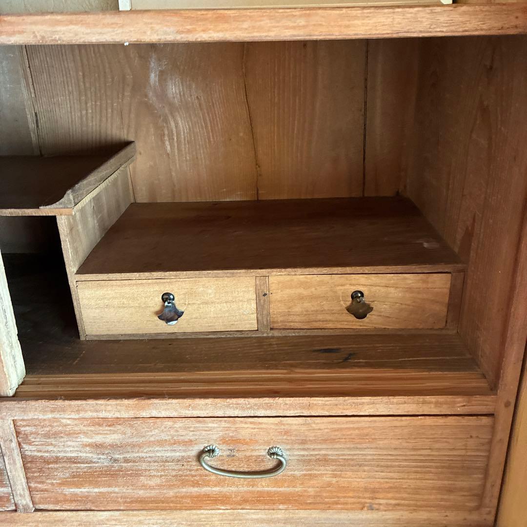 桐タンス　① 木製引き出し付き収納棚