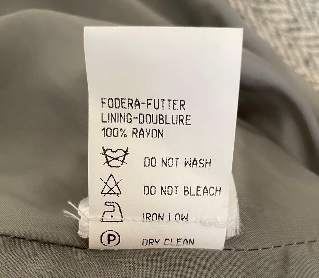 【ジャンフランコフェレ】カラーネップヘリンボーン織ウールコート　イタリア製