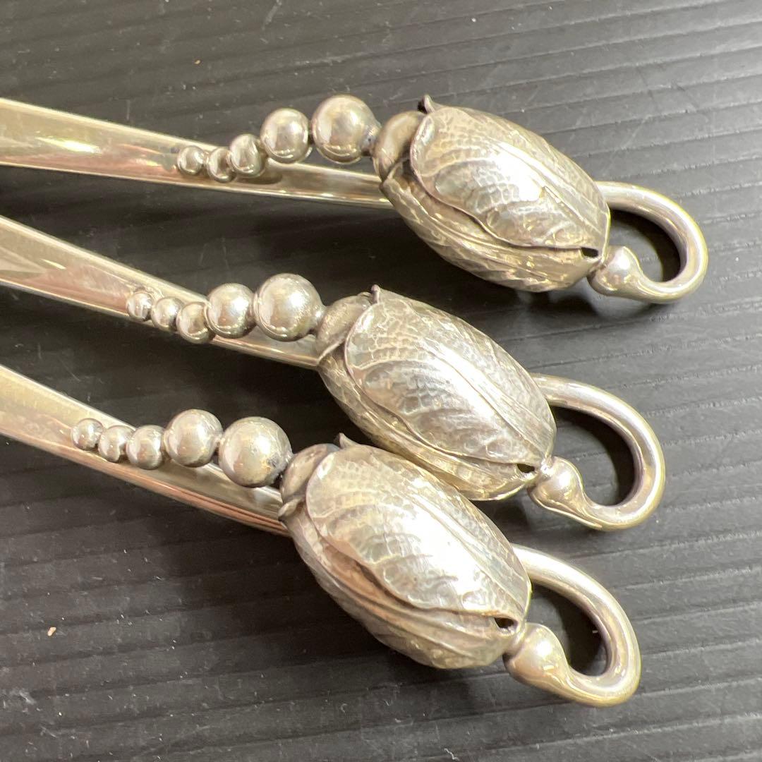 ジョージジェンセン激レア品ブロッサムsterling925スープスプーン6本共袋