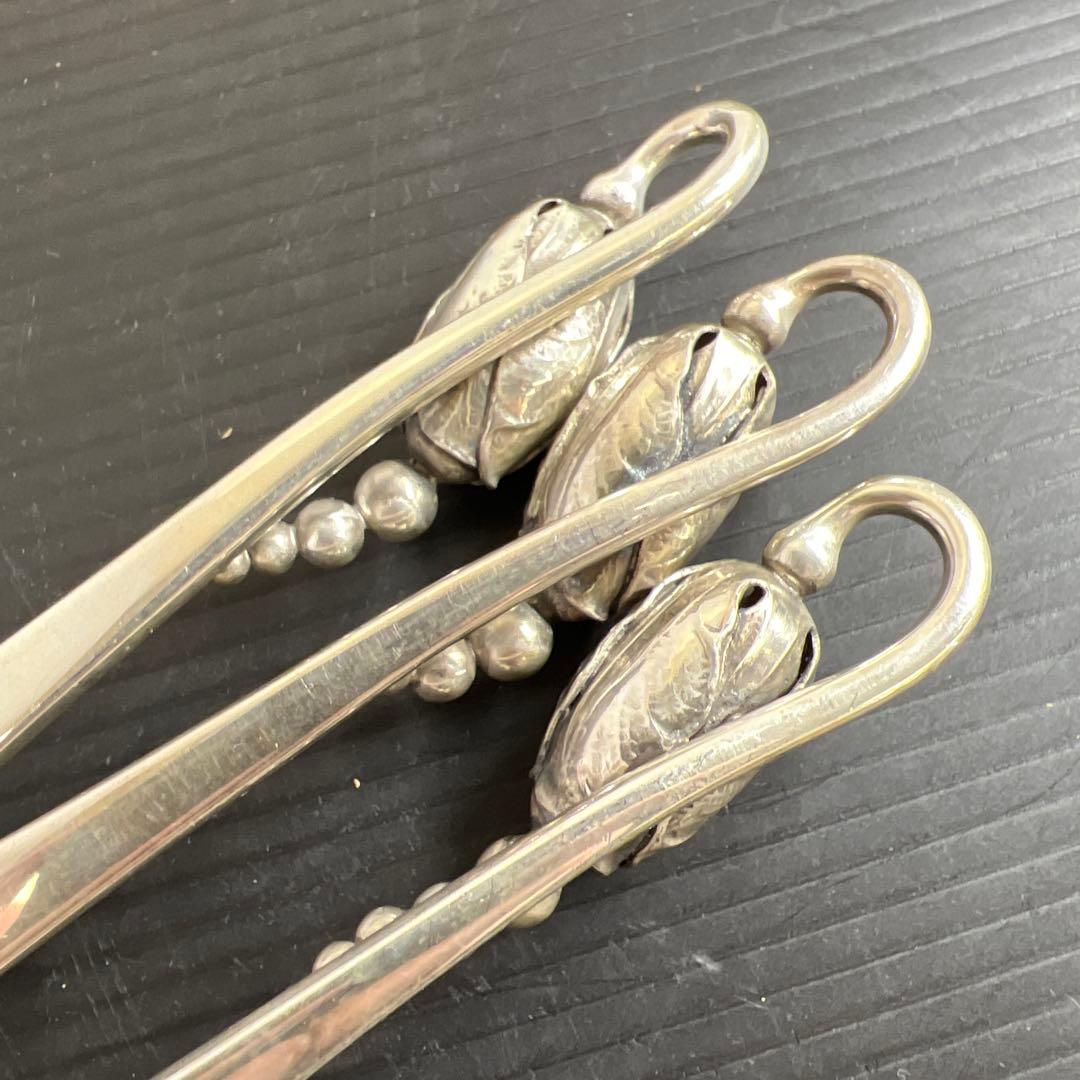 ジョージジェンセン激レア品ブロッサムsterling925スープスプーン6本共袋