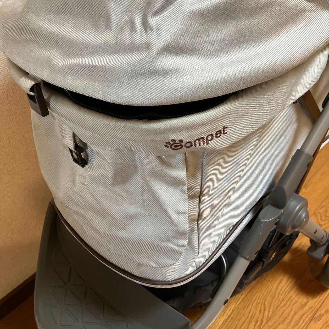 コムペット　ルルテイル　ラバーロックグレー　ペットカート compet