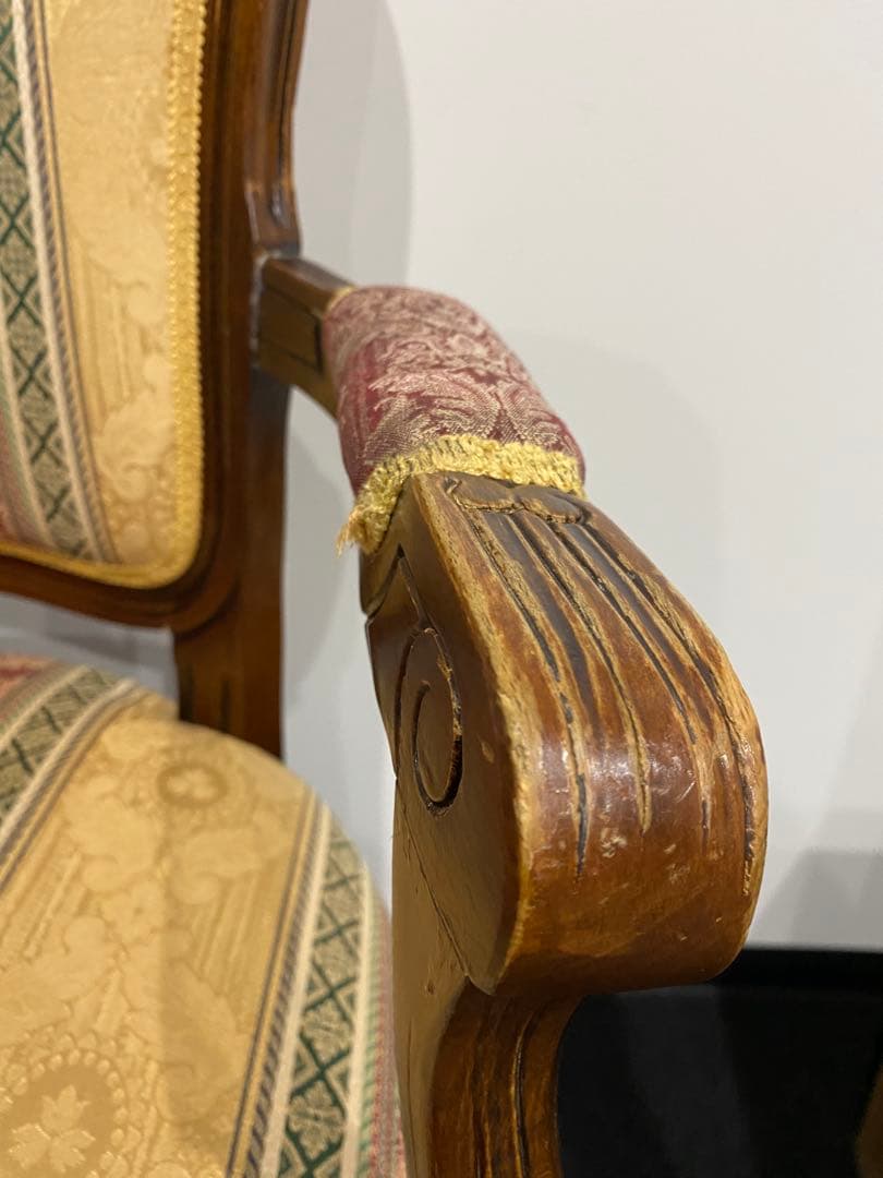 アンティーク　猫足　チェア　アームチェア　ヴィンテージ イタリア