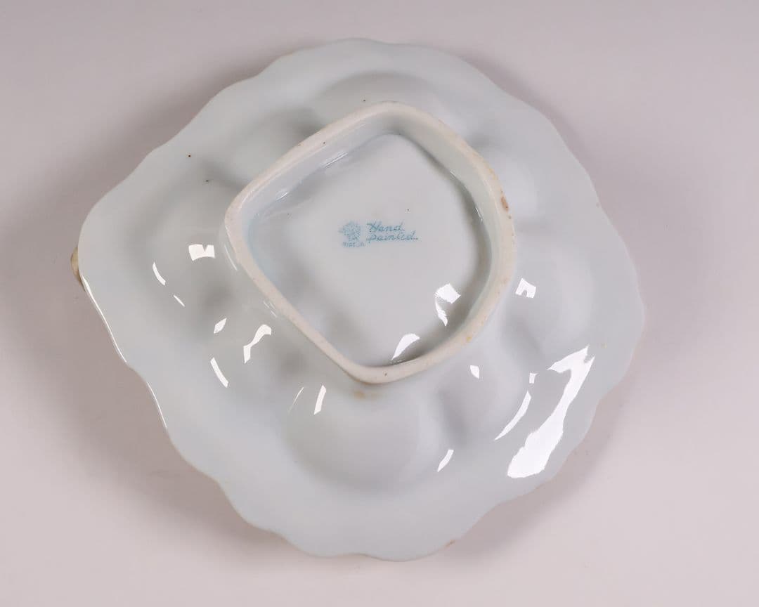 【CM297】オールドノリタケ 花 皿 薔薇 パンジー 金彩 イエロー 黄色