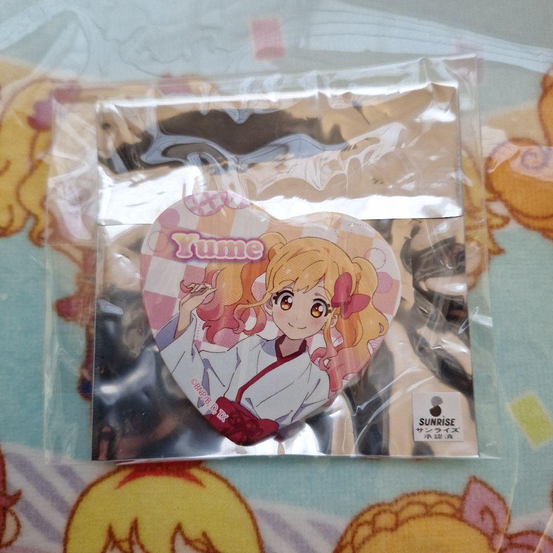 オールアイカツミュージアム 虹野ゆめ ハート型缶バッジ