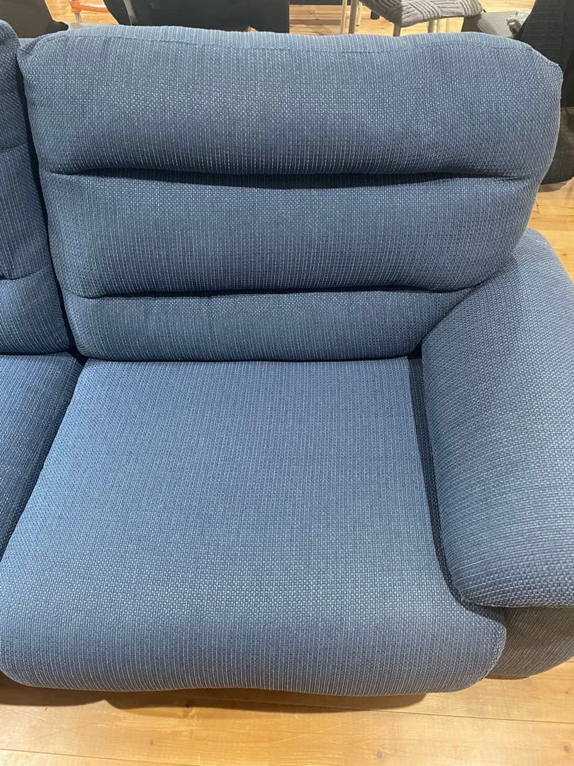 3人掛けソファ 青色 美品