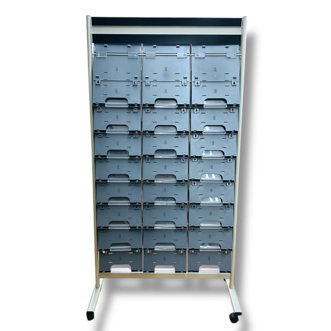 【送料無料】ミヅシマエ業 パンフレットスタンド NPF-C308 8段x3列