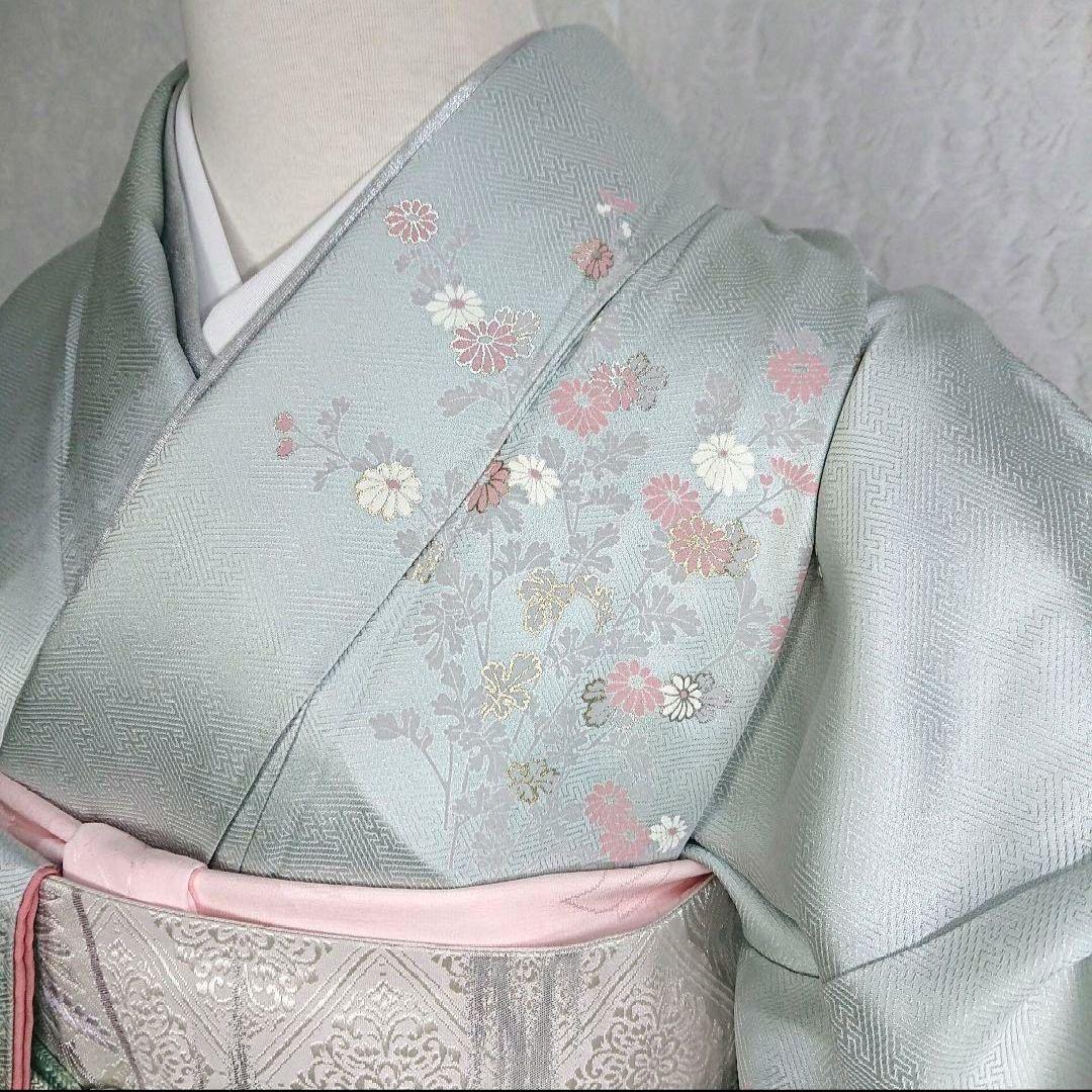 Mの正絹 訪問着 4点 フルセット 入学式 卒業式 結婚式 お宮参り