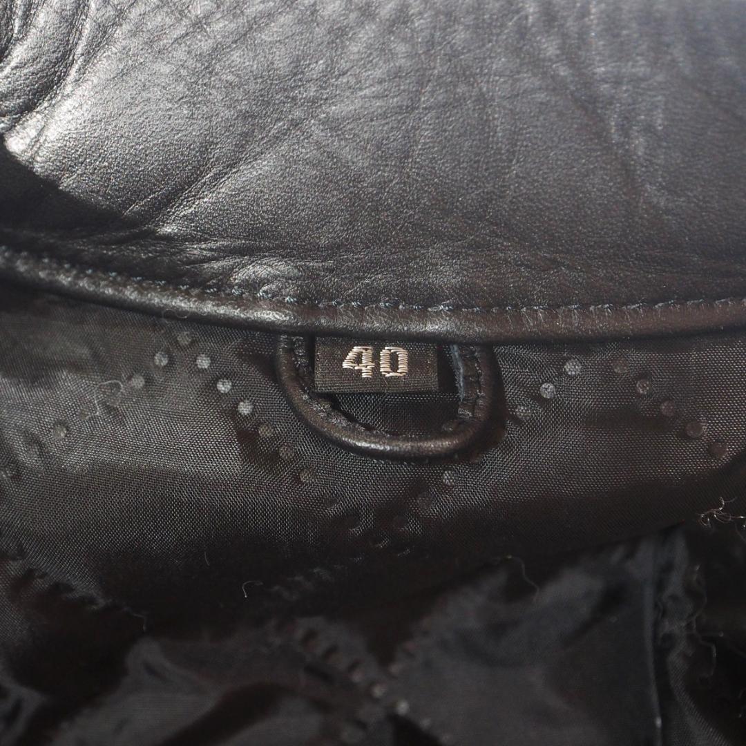 美品★フリーダム Freedom ライダースジャケット 本革 立襟 肉厚 40