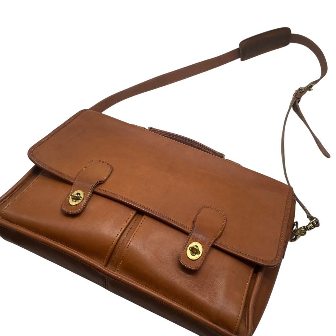 良品　COACH オールドコーチ　2way ブリーフケース　USA製　ブラウン