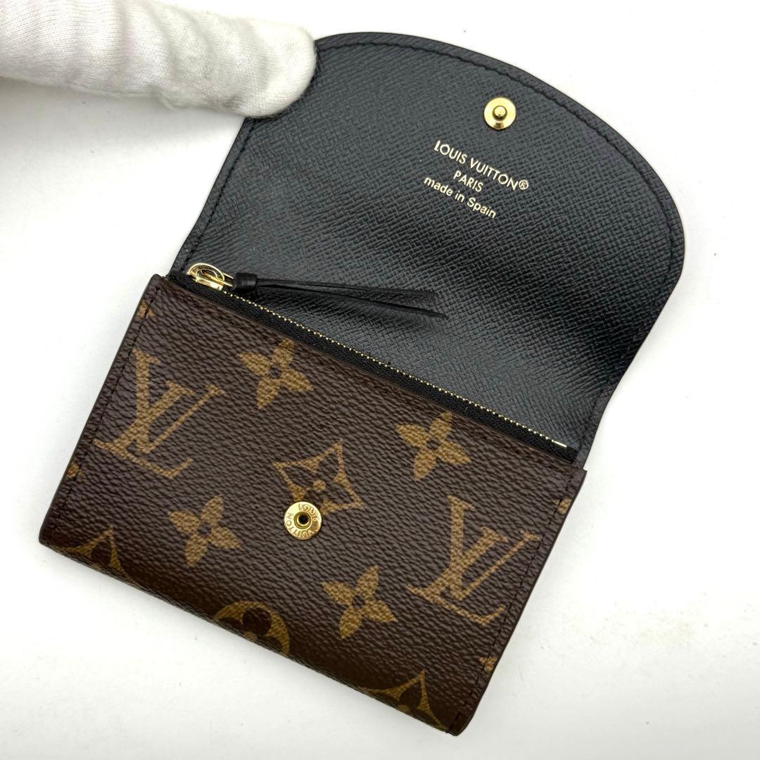 【新品近い】ルイヴィトン モノグラム リバース ポルトモネロザリ 二つ折り財布