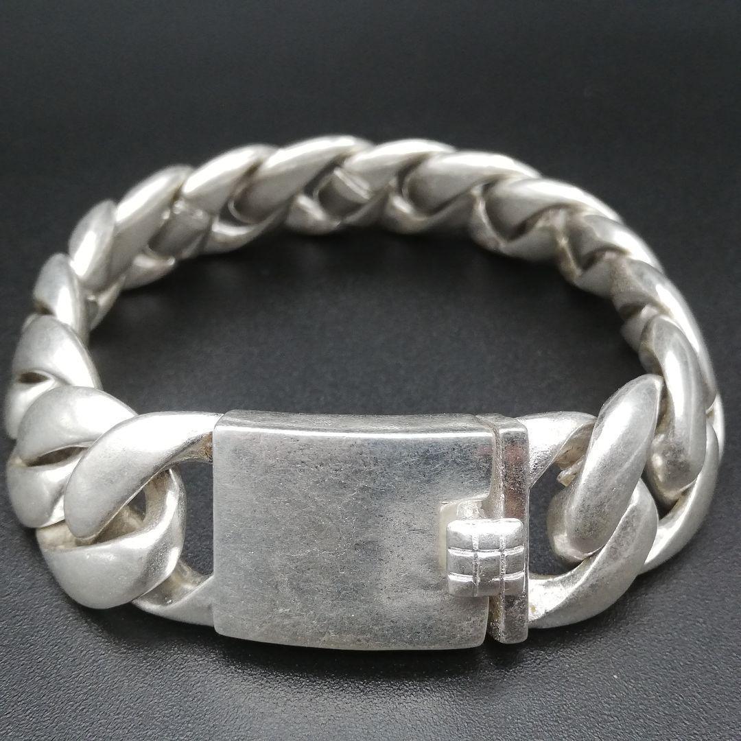20mm Silver 925 ブレスレット 純銀 メンズ シルバー 極太