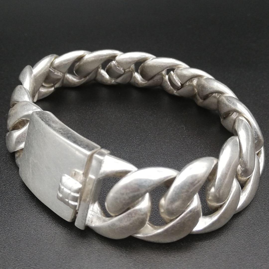 20mm Silver 925 ブレスレット 純銀 メンズ シルバー 極太