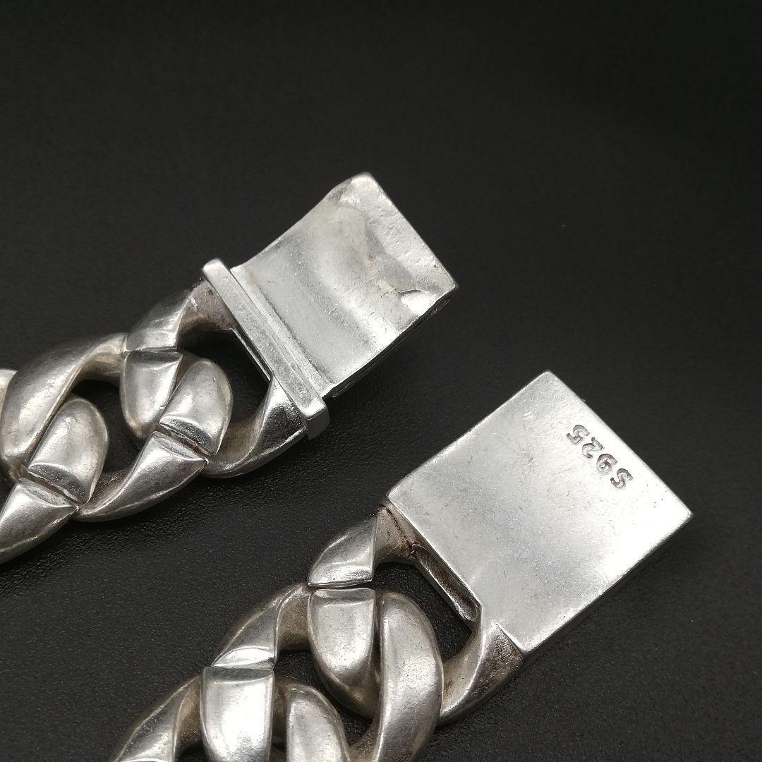 20mm Silver 925 ブレスレット 純銀 メンズ シルバー 極太