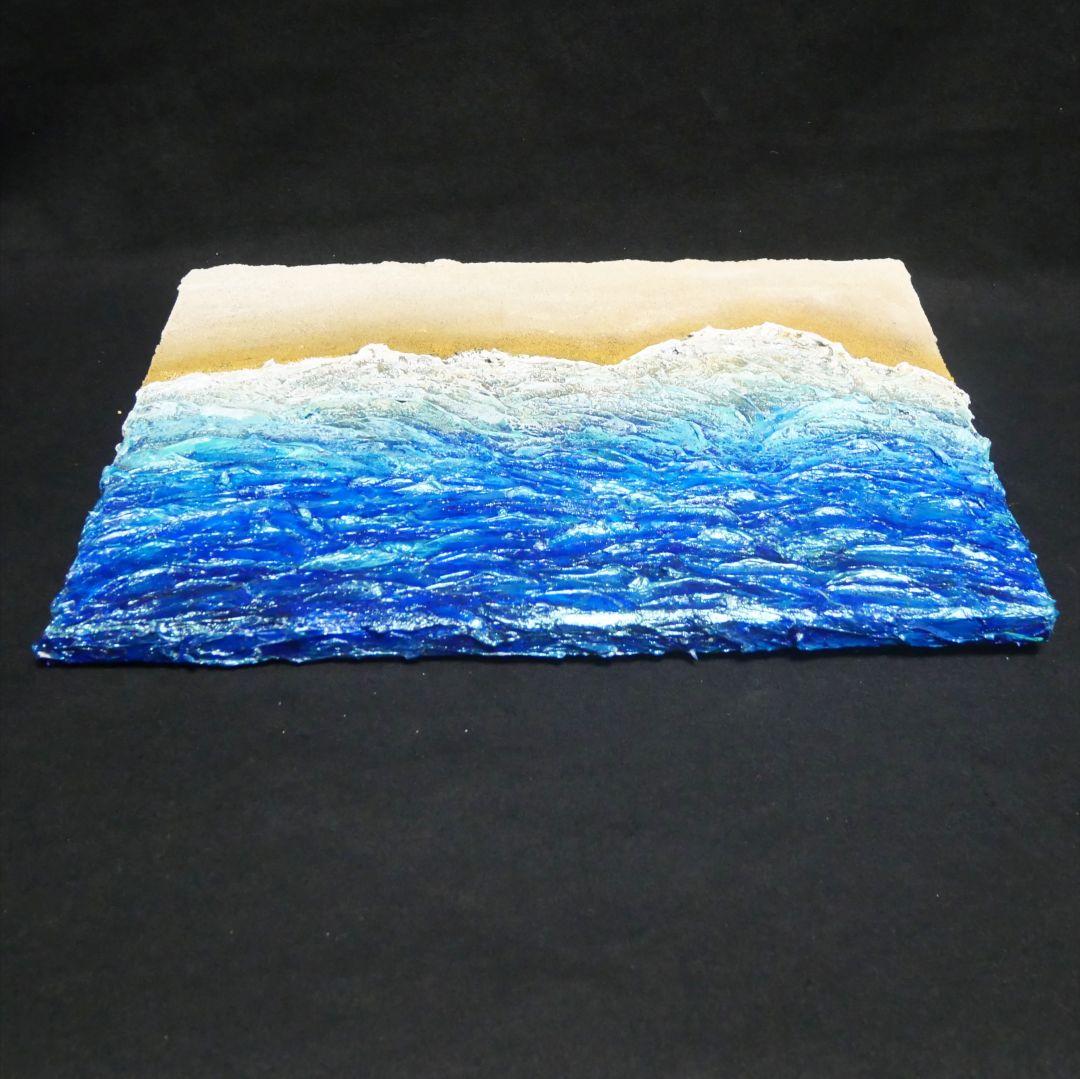 油絵 油彩 油彩画 絵 絵画 【波と砂浜】