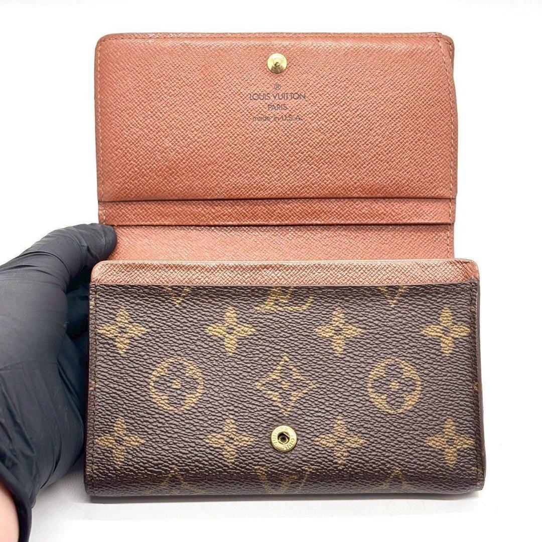 ★*★様 ルイヴィトン　二つ折り財布 モノグラム ポルトモネビエ トレゾール ブ