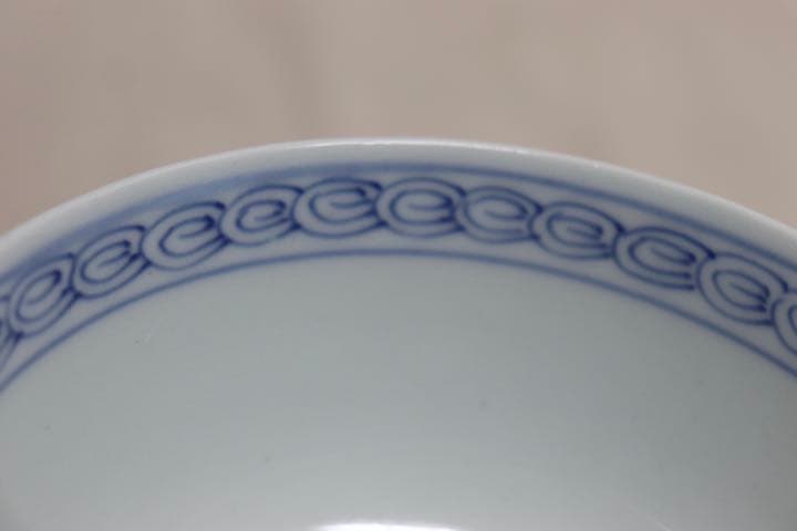 中国　染付お碗　宣徳年製銘　アンティーク　送料込み0819
