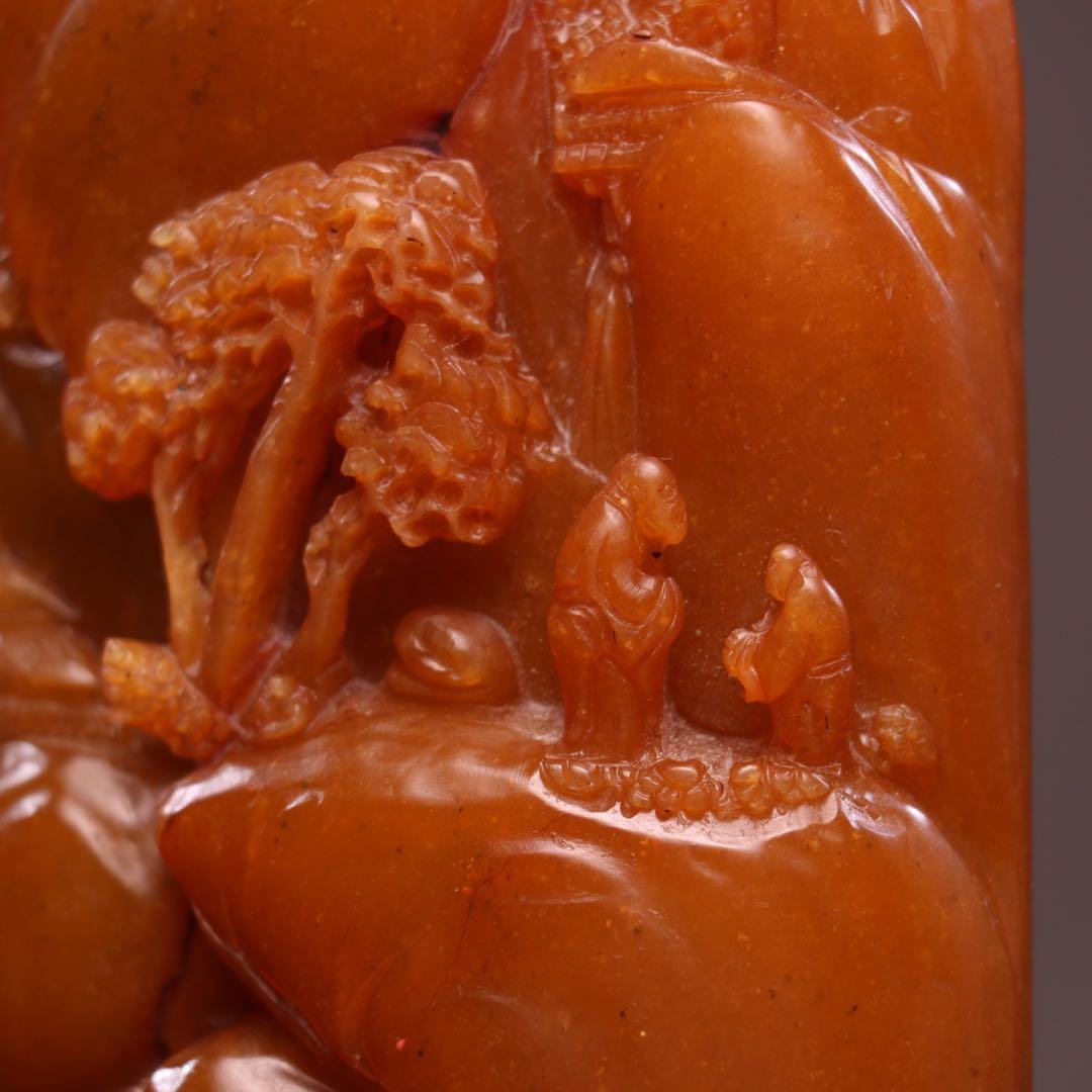 彫刻オブジェ　田黄石　長寿