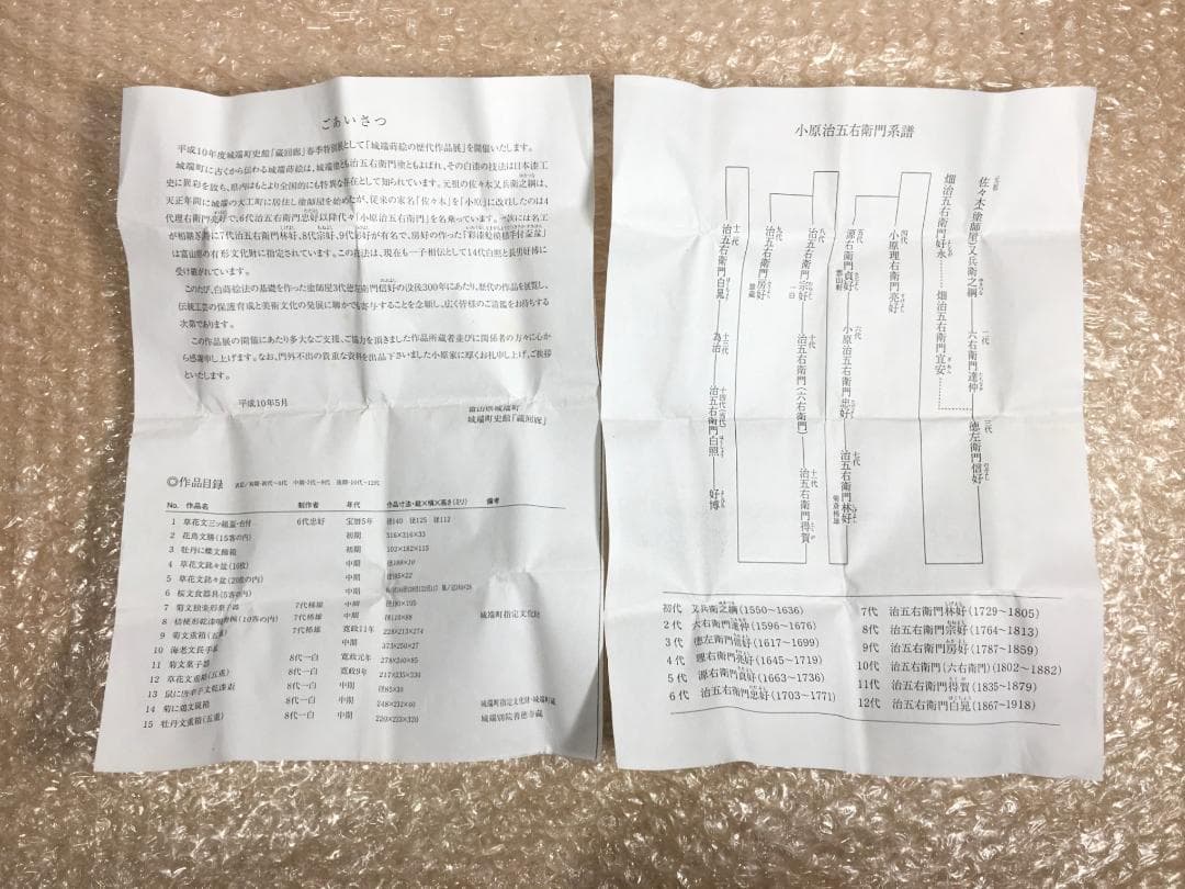 [美品] 小原治五右衛門 城端蒔絵 雲錦文香合 茶道具 共箱/共布/栞