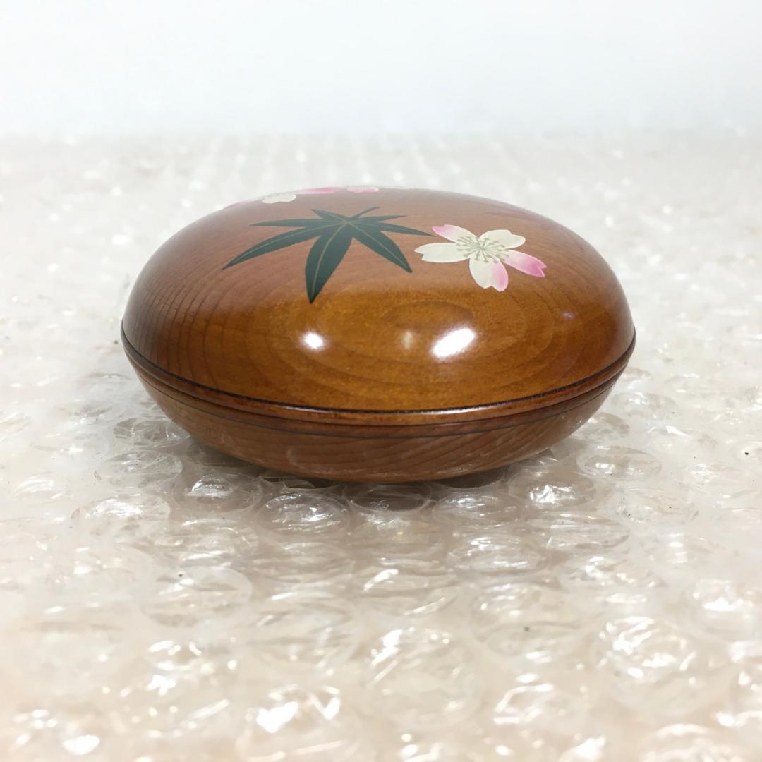 [美品] 小原治五右衛門 城端蒔絵 雲錦文香合 茶道具 共箱/共布/栞