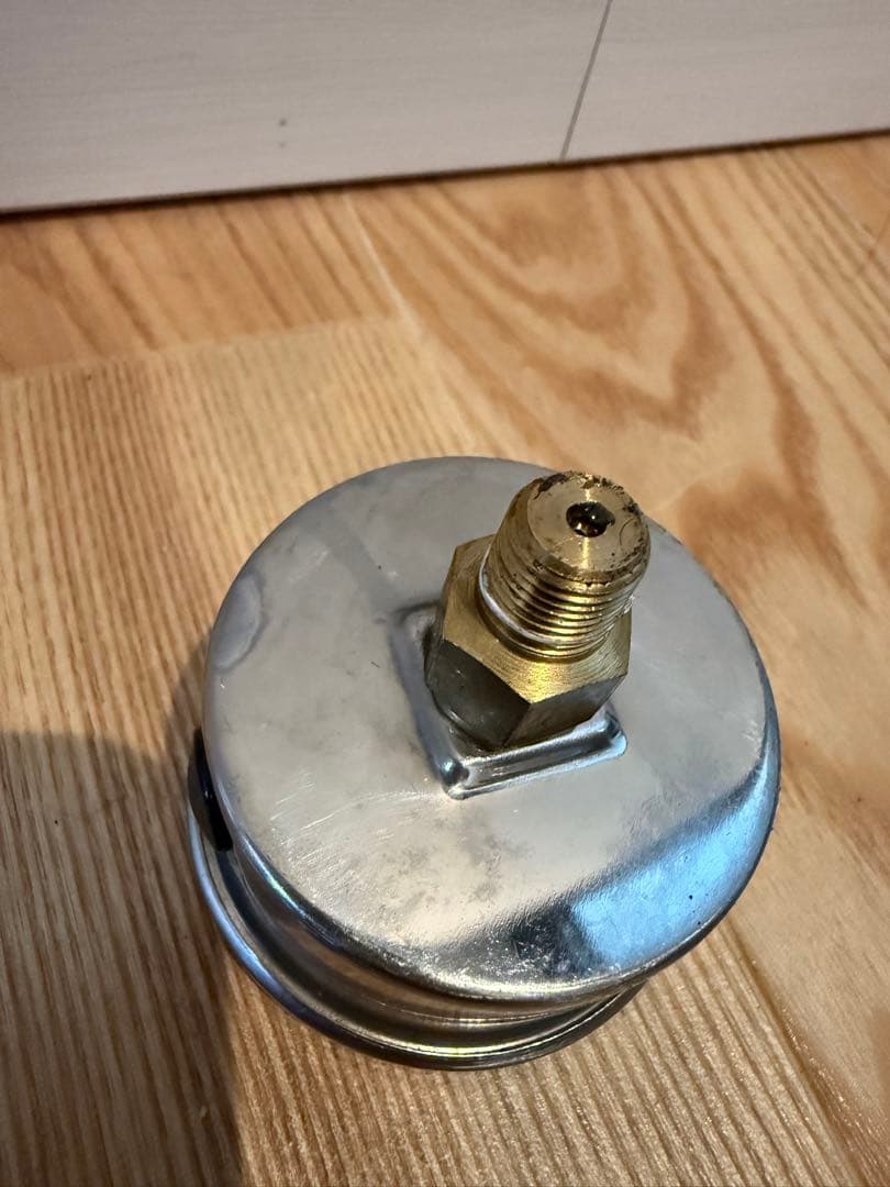 圧力計 0-50 psi 真鍮接続　オイルプレッシャーゲージ