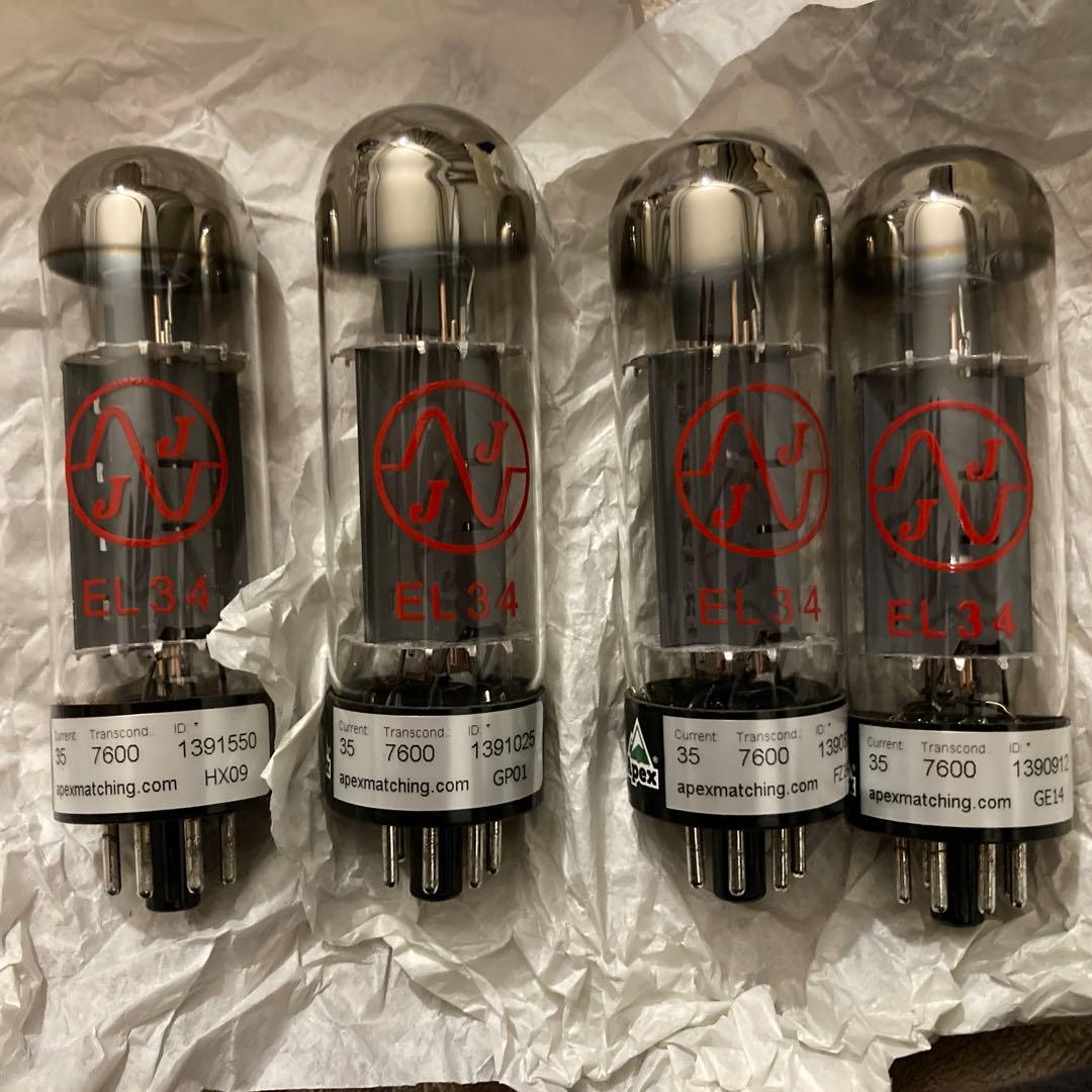 JJ ELECTRONIC EL34 真空管 マッチドペア4本セット