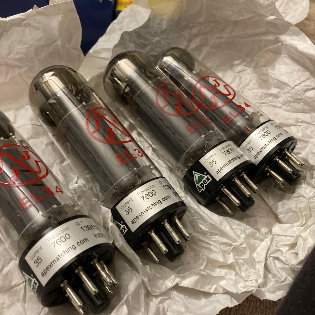 JJ ELECTRONIC EL34 真空管 マッチドペア4本セット
