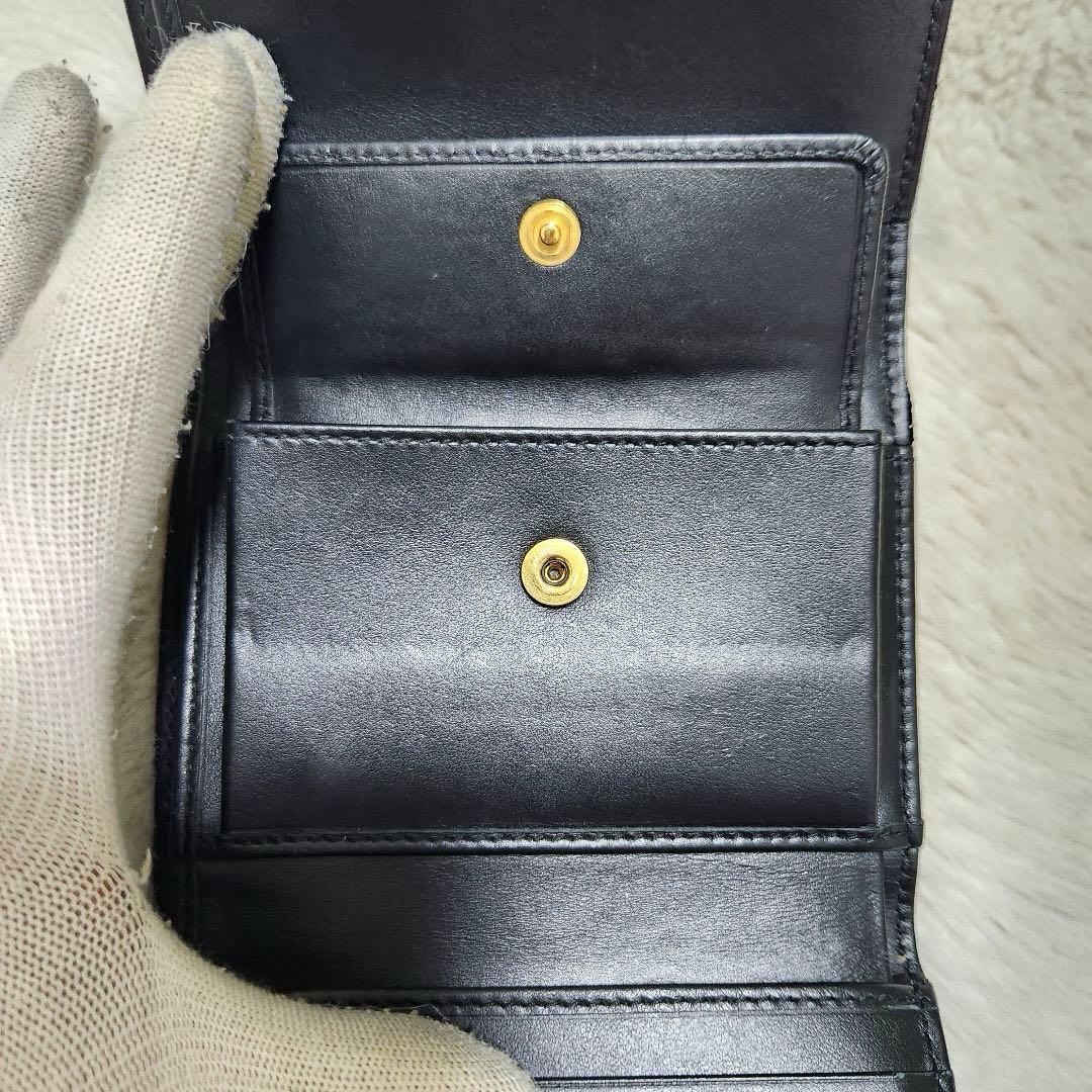 ✨極美品　人気✨ドルガバ　三つ折り　ディボーション　ブラック　レザー　金具