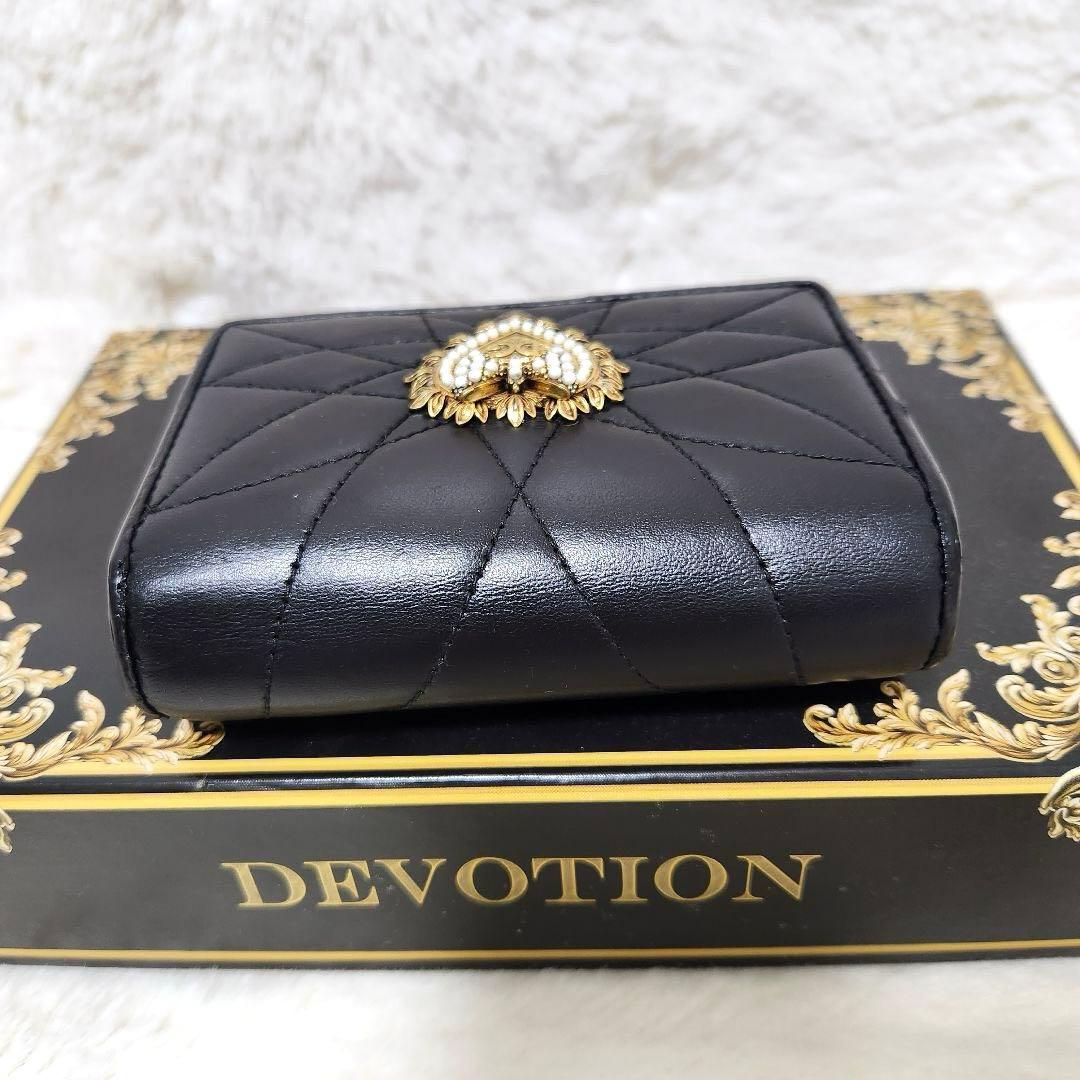 ✨極美品　人気✨ドルガバ　三つ折り　ディボーション　ブラック　レザー　金具