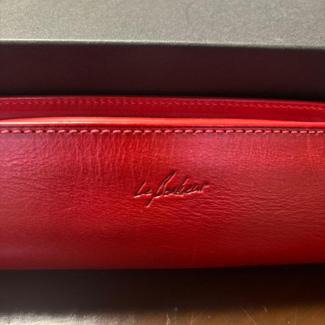 ルボナー デブペンケース　ブッテーロ赤