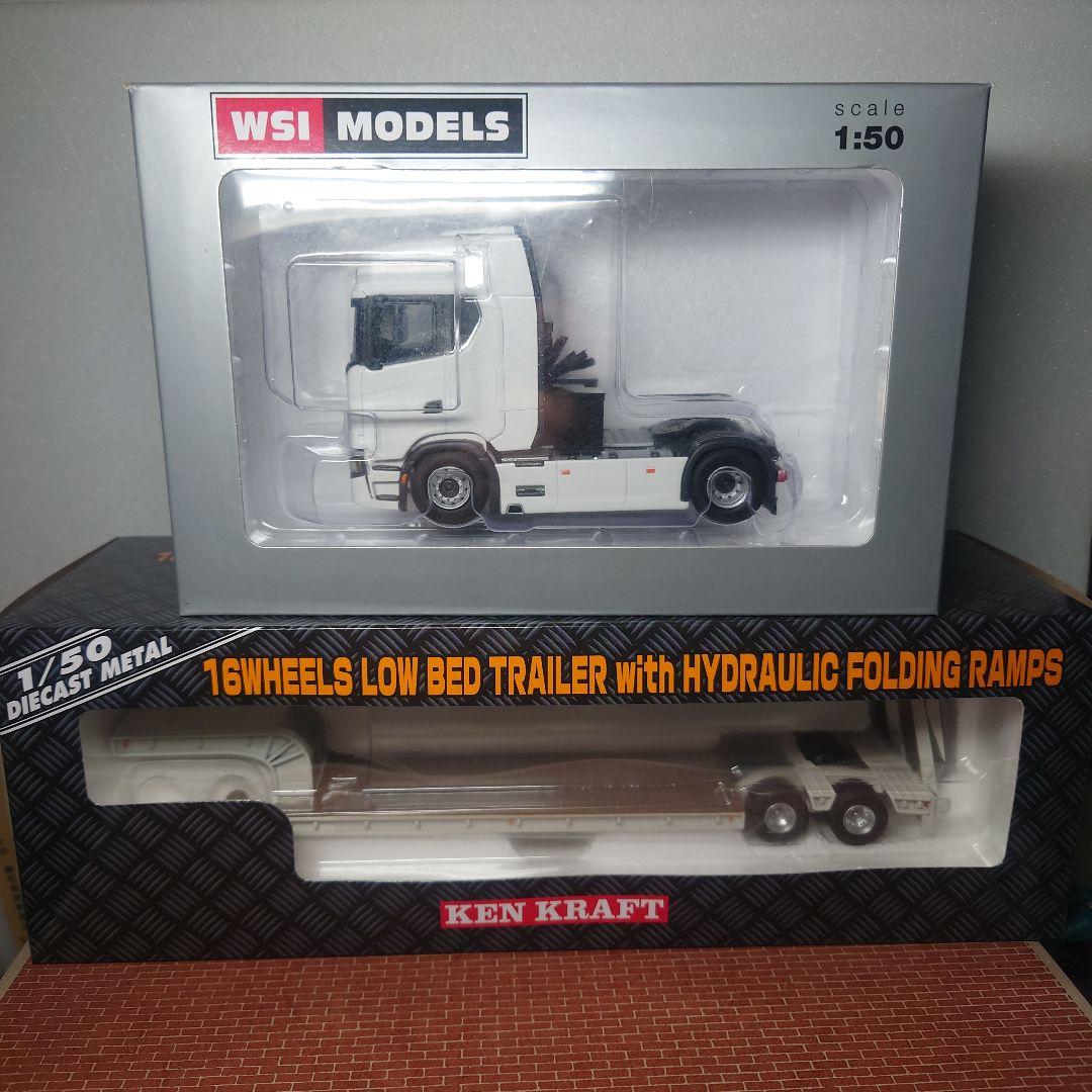 SCANIA 16輪トレーラー 自動あゆみ付(1/50) WSI トラック