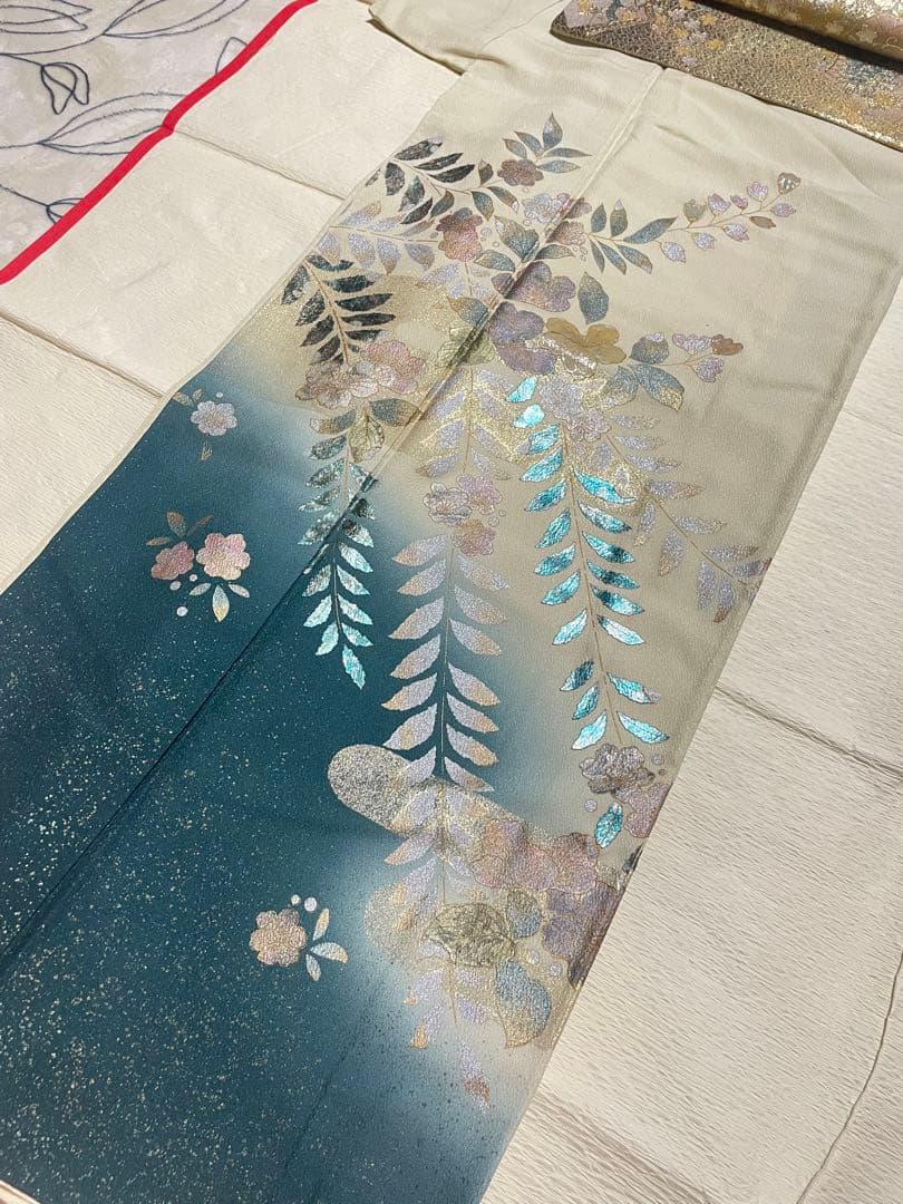 訪問着フルセット　辻ヶ花　金銀彩　螺鈿　正絹　結婚式　豪華　高級
