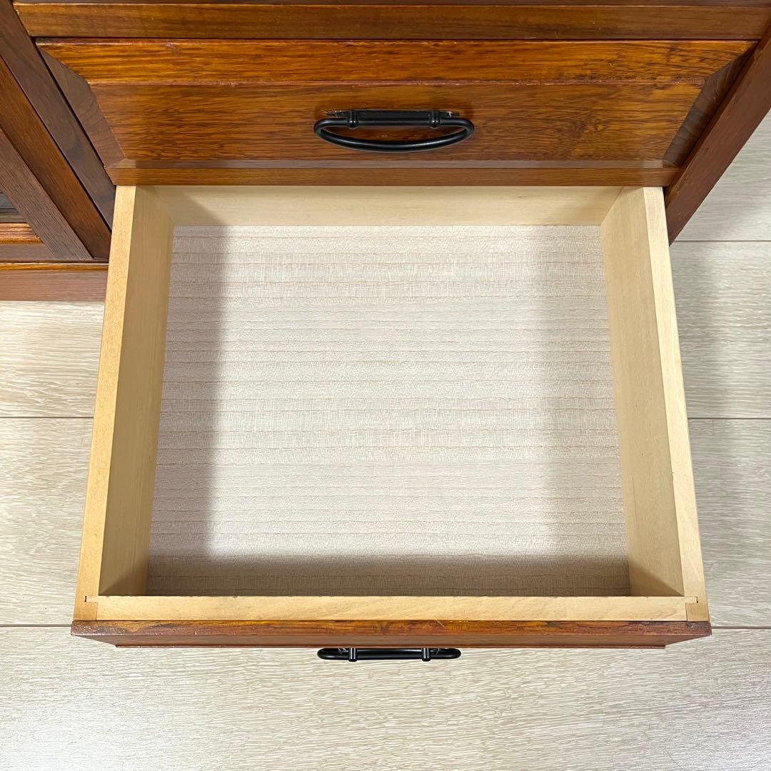 （ち17）karimoku カリモク オールドカリモク 茶箪笥 飾り棚 茶棚