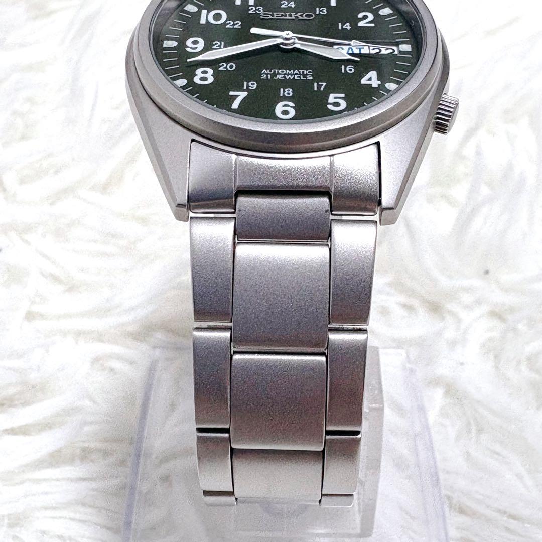 SEIKO セイコー ミリタリー 自動巻き 裏スケルトン デイデイト 21石