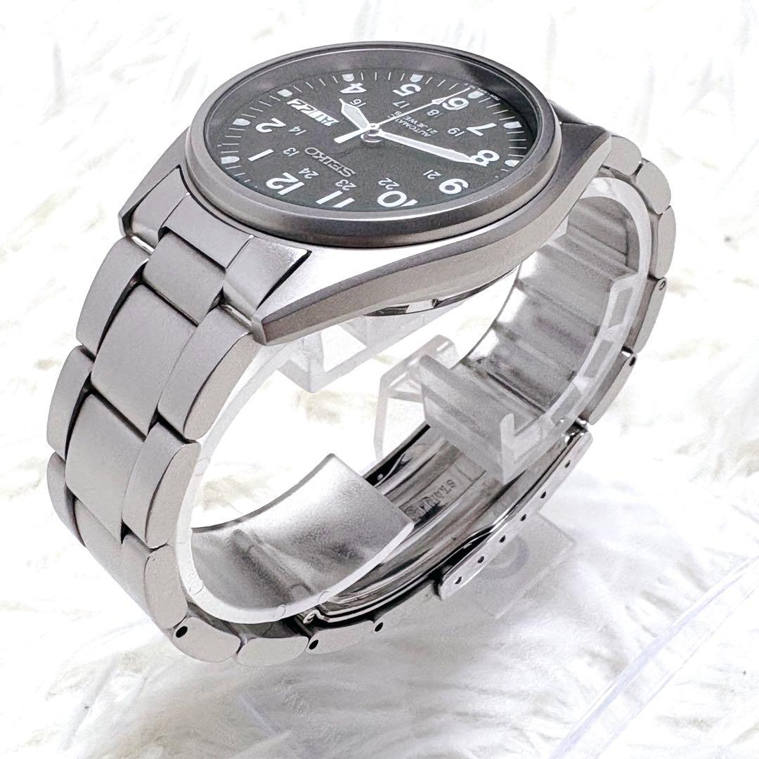 SEIKO セイコー ミリタリー 自動巻き 裏スケルトン デイデイト 21石