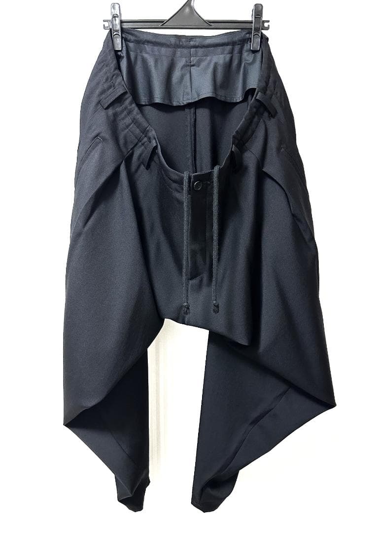 ✨極美品✨ ヨウジヤマモト プールオム 23AW シワギャバ 内股ドレープパンツ