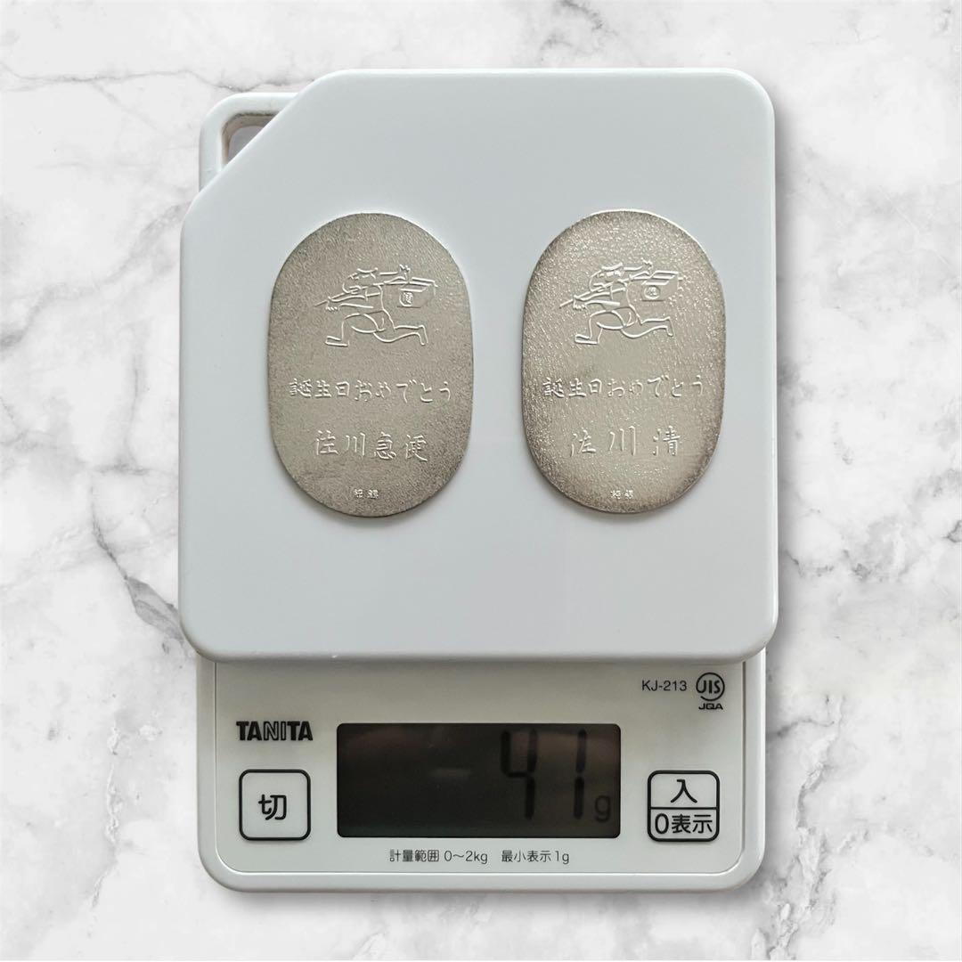 pure silver 純銀　小判　佐川急便 誕生日記念 非売品20g２枚セット