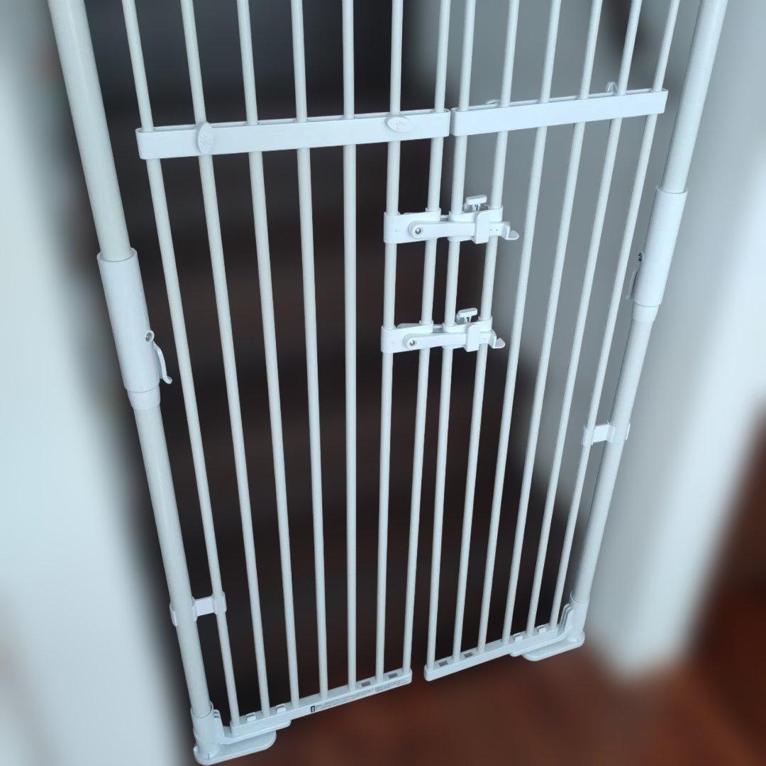 難アリ※のぼれんニャン スリムタイプ ペットゲート 伸縮可能 ドア付き