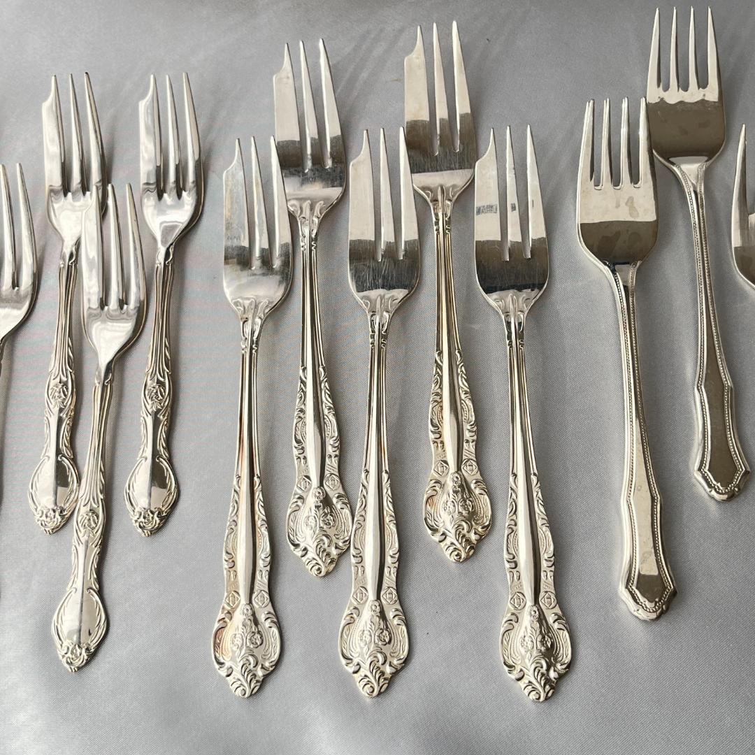 【RODD】ケーキフォーク / デザートフォーク 16本【シルバープレート】