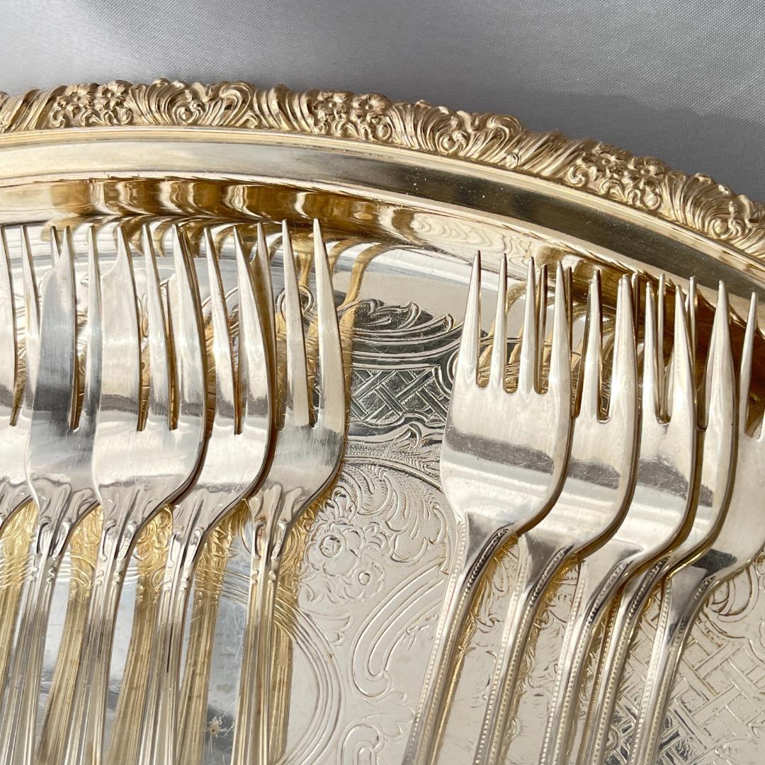 【RODD】ケーキフォーク / デザートフォーク 16本【シルバープレート】